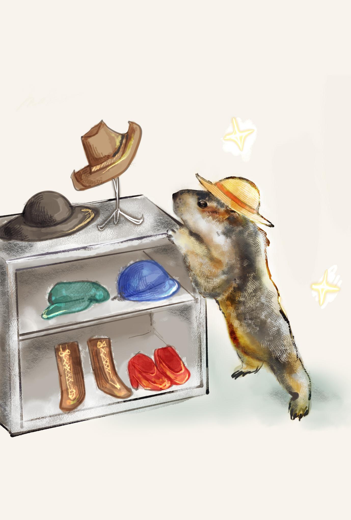 【ぽてぽてのうた】ポストカード『みてるだけ』