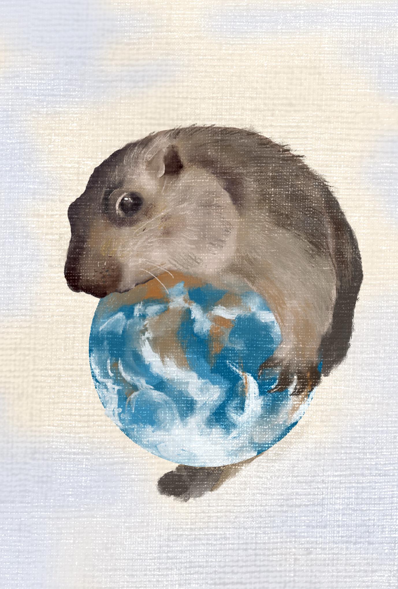 【ぽてぽてのうた】ポストカード『まるいほし』