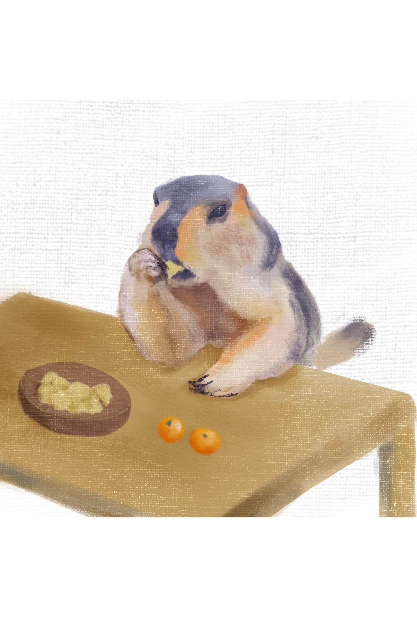 【ぽてぽてのうた】ポストカード『こどくはやすみ』