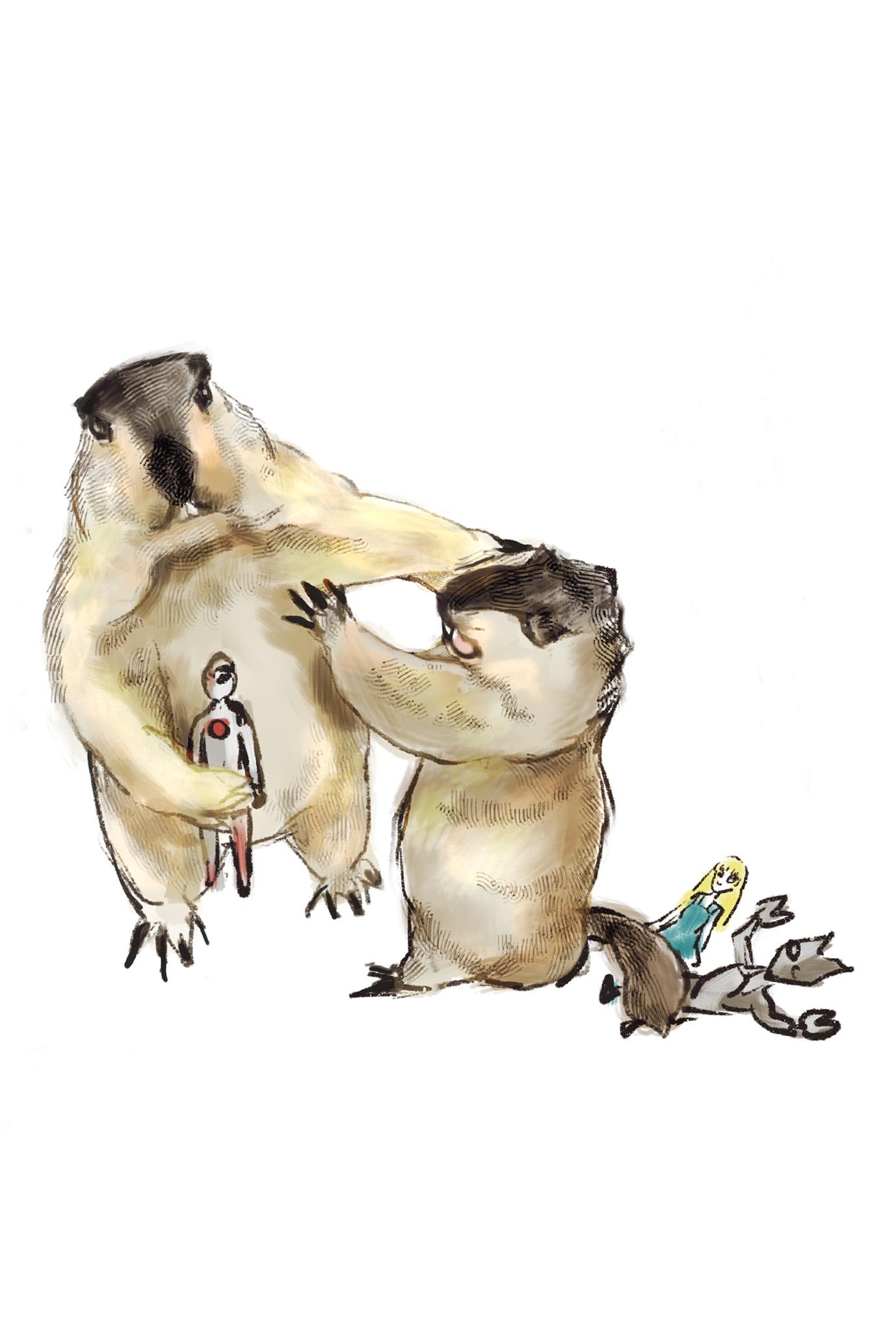 【ぽてぽてのうた】ポストカード『きょうだい』