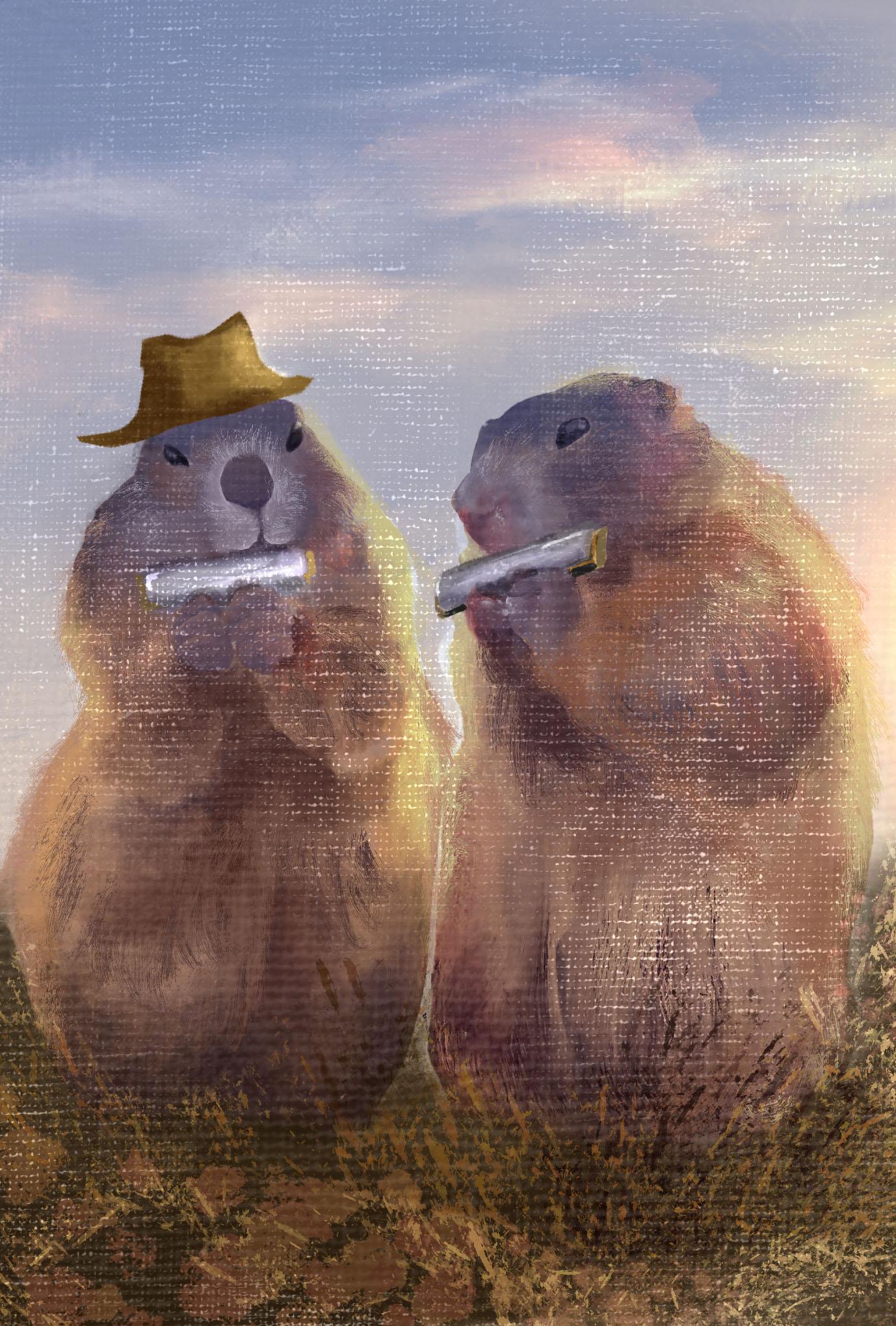 【ぽてぽてのうた】ポストカード『いっしょのじかん』